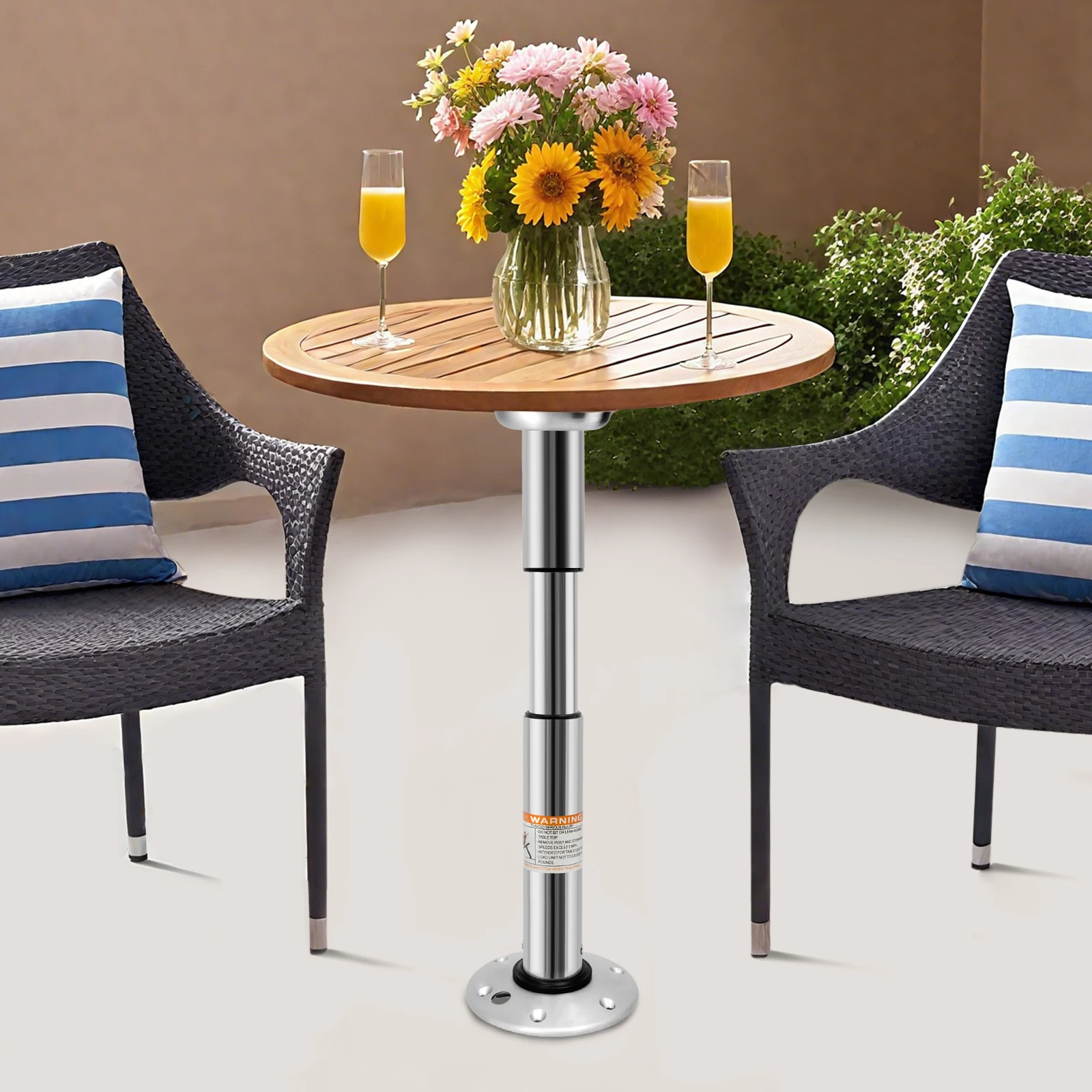 

Adjustable Table Pedestal RV Bar Table Heavy-Duty Height Adjustable Support Bracket 55.12 Lbs Load Bearing Lightweight Portable