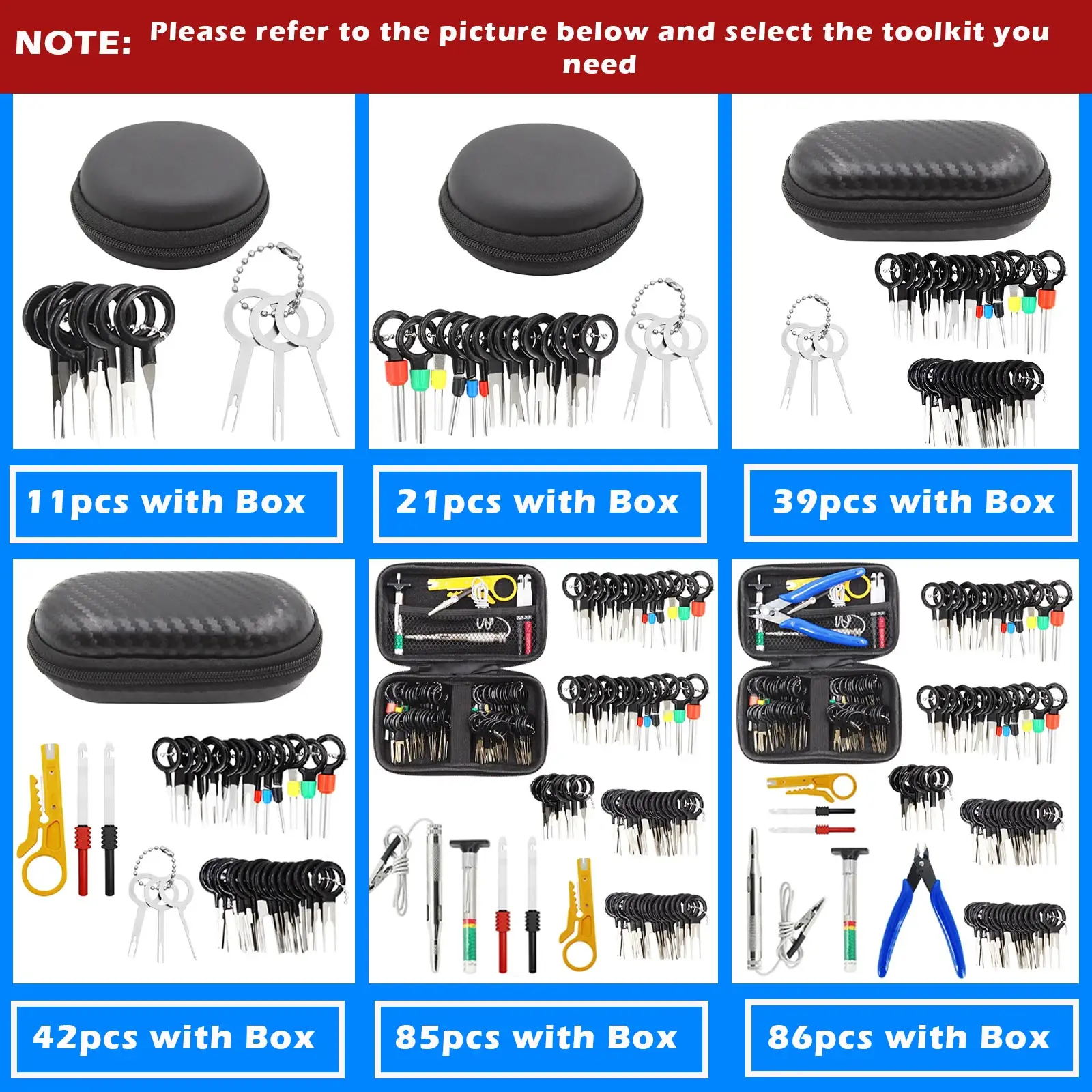 Car Terminal Removal Electrical Wiring Wire Harness Crimp Connector Pin Extractor Kit Repair Hand Tools Pick Hook Set