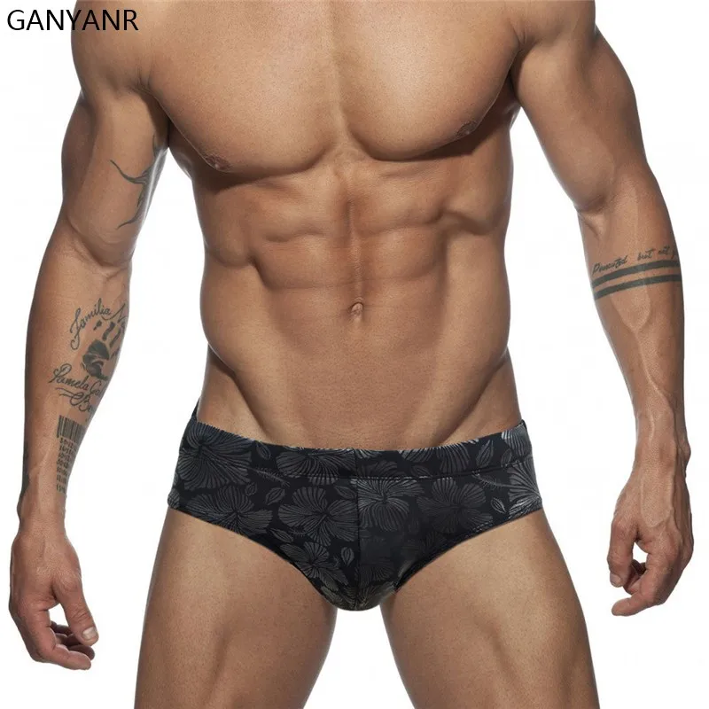 

GANYANR Sexy Men Swimwear Swim Briefs Swimsuit Gay Beach Shorts Swimming Trunks Suit Sunga Bikini Thong Sexy Boarshorts Bathing