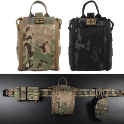 MOLLE Kit de primeros auxilios táctico, bolsa de cinturón, chaleco de caza, portador de placa, Camping al aire libre, respuesta rápida, paquete de herramientas médicas al aire libre