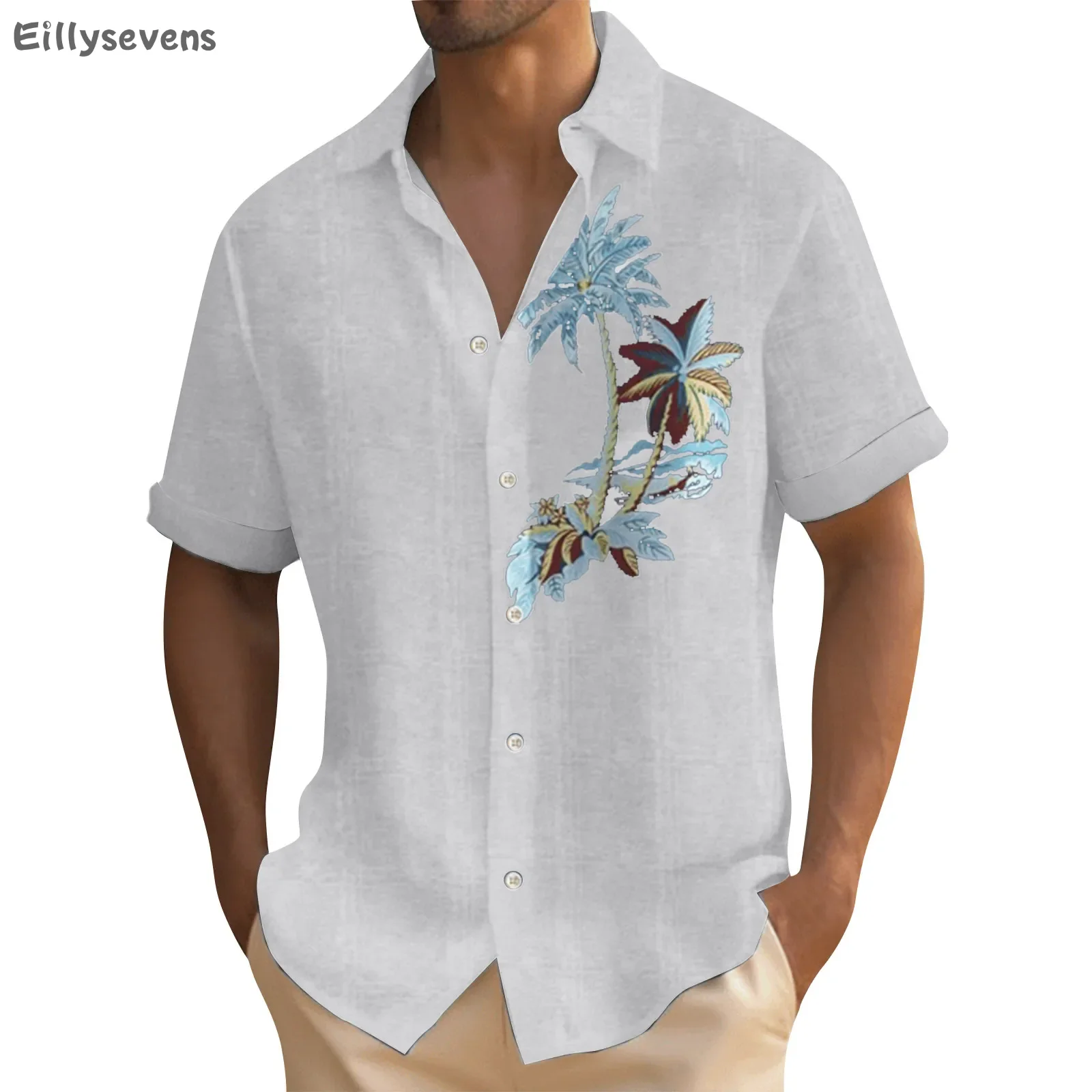 Hawaiian Shirts For Men Vintage Button Down Shirt Short Sleeve Summer Beach tops Comfortable and breathable camisas de hombre