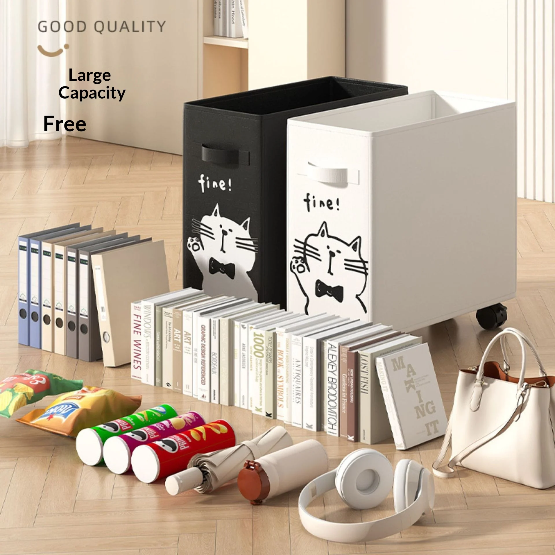 Open Basket Under Desk Storage - Office Supply Cart recension och pris