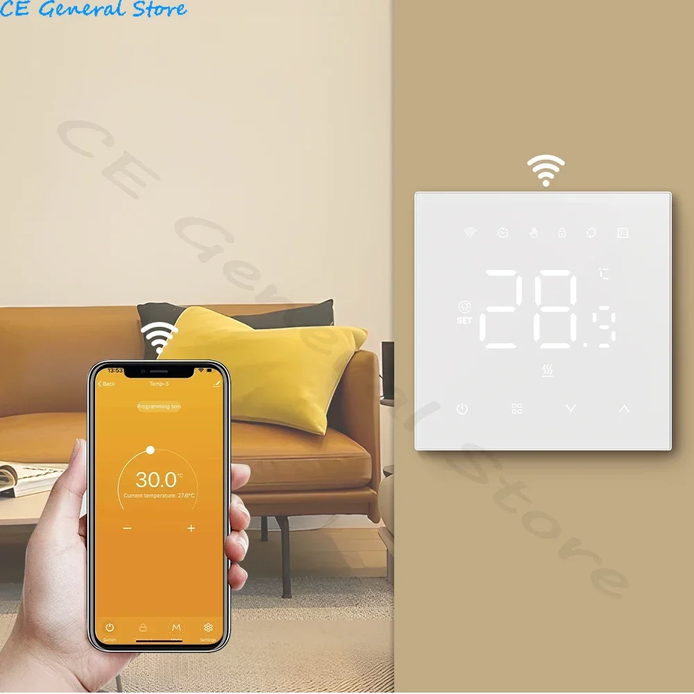 Termostato WIFI Tuya Smart Home riscaldamento elettrico caldaia a Gas a pavimento caldo Digital LED Temperatur Controller Alice Alexa