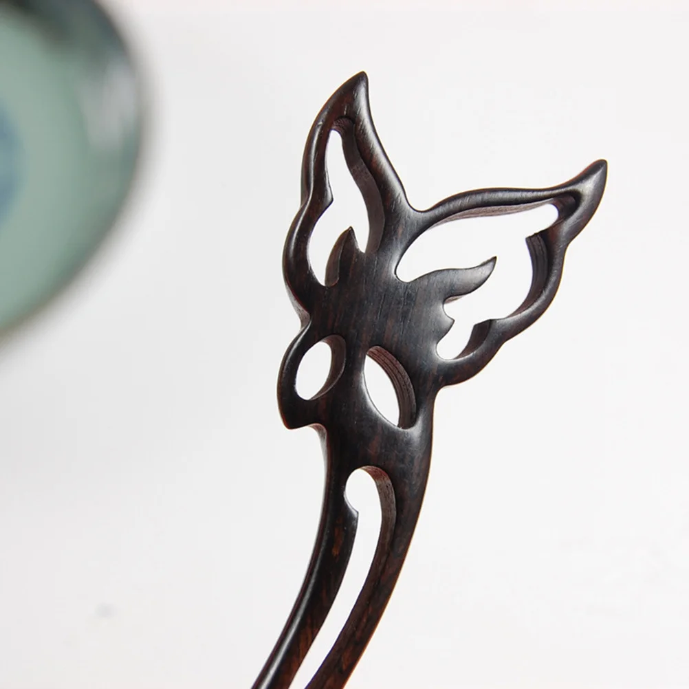 

Палочка для волос из черного дерева, классическая деревянная палочка для волос ручной работы, винтажная заколка для волос для женщин и девочек, винтажная заколка для волос