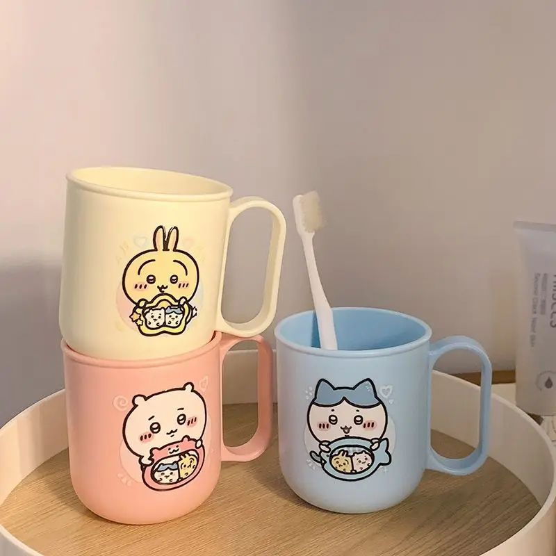 Cartoon Chiikawa Toothbrush Cup Set Cute Kawaii Tooth Mug Washing Gurgle Cup with Toothbrush for Home Student Dormitory ちいかわ