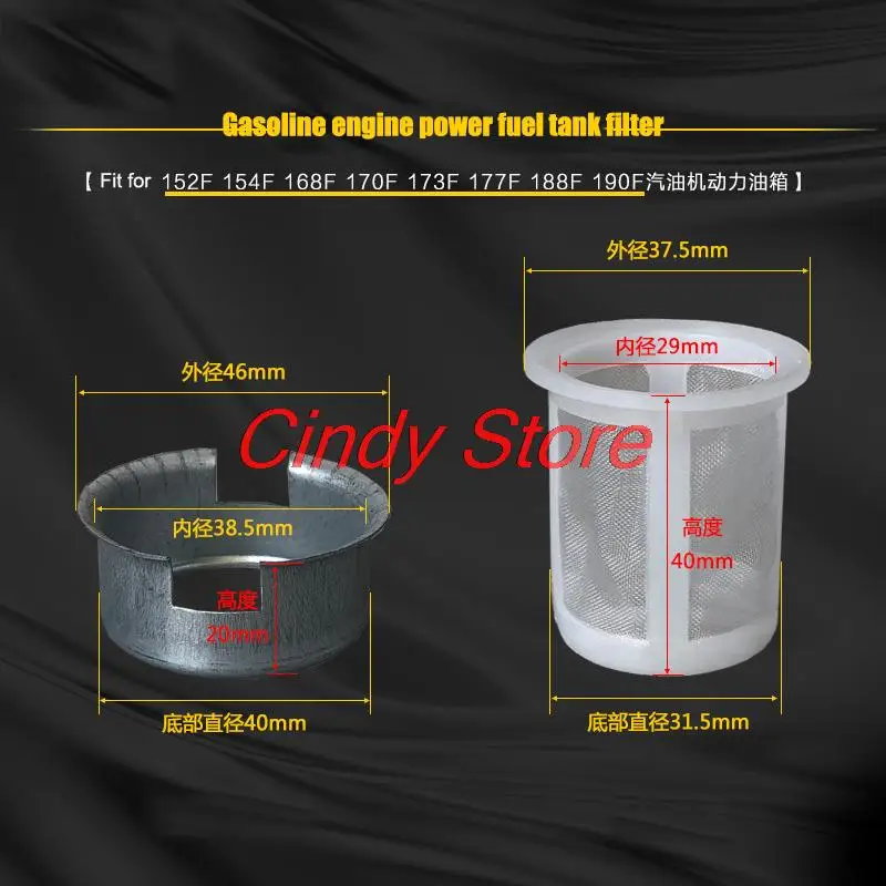 Imagem -04 - Filtro do Tanque de Combustível para Honda Gx340 Gx390 168f 188f Motor Diesel Refrigerado a ar 170f 173f 178f 28kw Motor Gerador Substituir