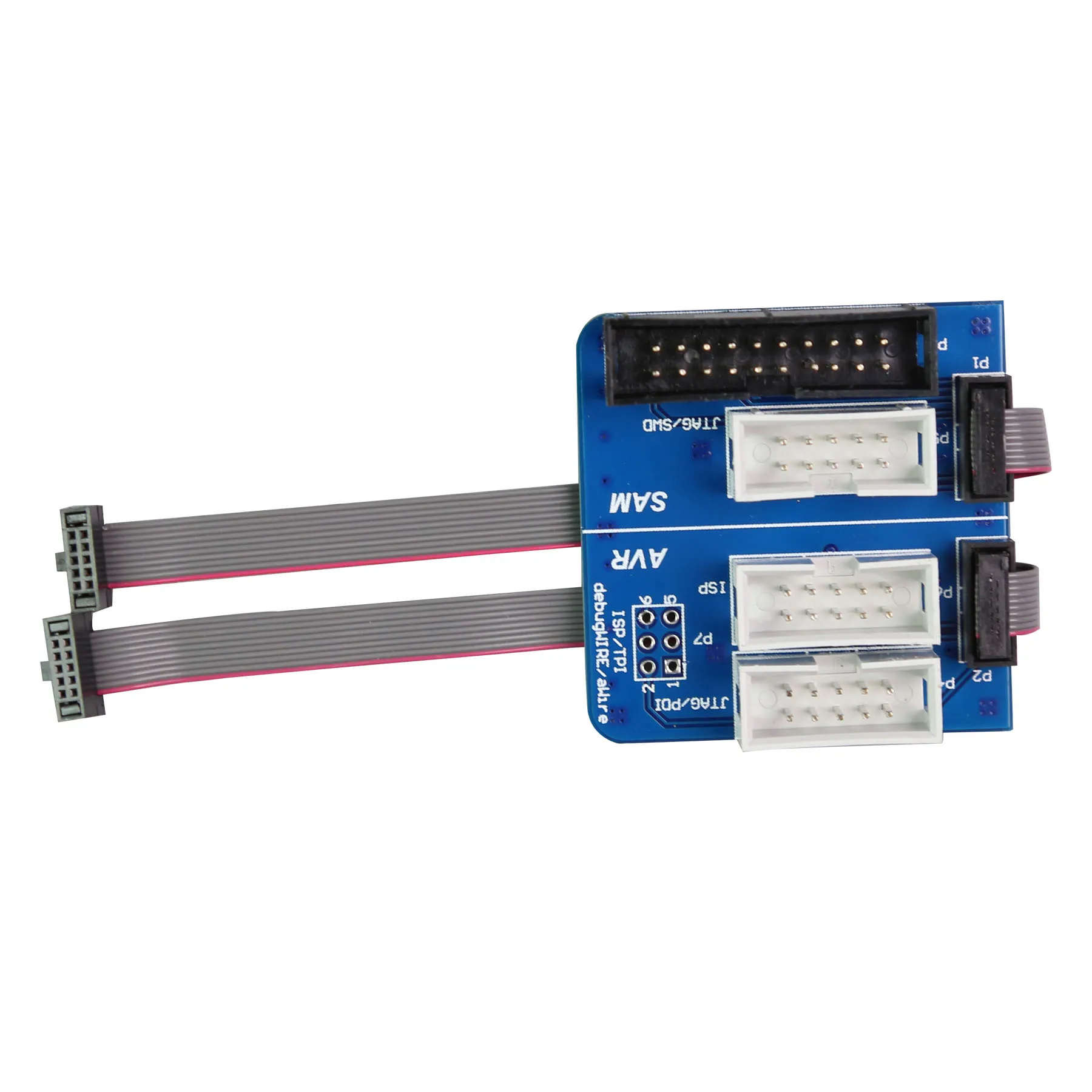 atmel-ice  1.27 TO 2.54 TPI JTAG ISP AVR SAM SWD ATATMEL-ICE-ADPT  10-lead squid cable flat cble/adptr brd