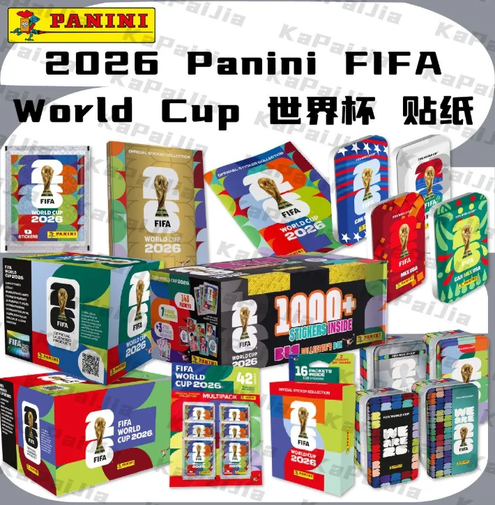Caja Sorpresa de Pegatinas de la Copa Mundial FIFA Panini 2026, Colección Oficial de Fútbol para Fanáticos y Coleccionistas