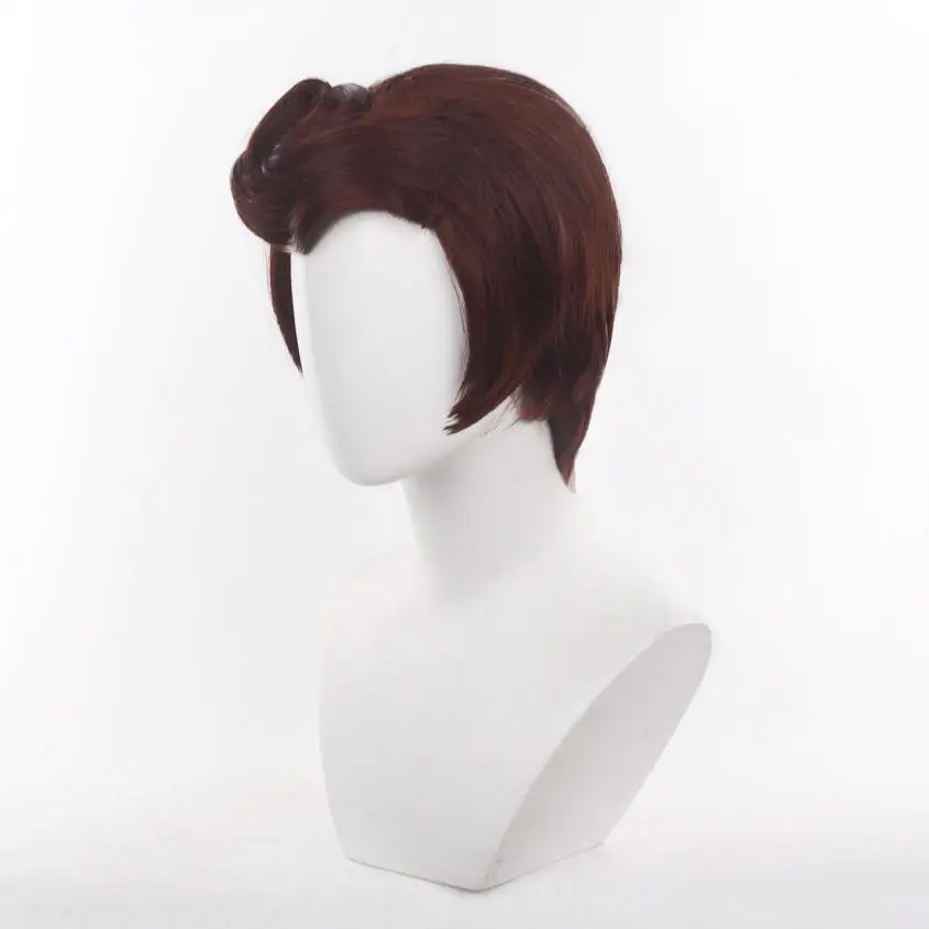 Anime Coser Cosplay Wig Woody Synthetic Short Curly Wig Heat Resistant Fiber Rose Net High Quality Wig Halloween Party + Wig Cap