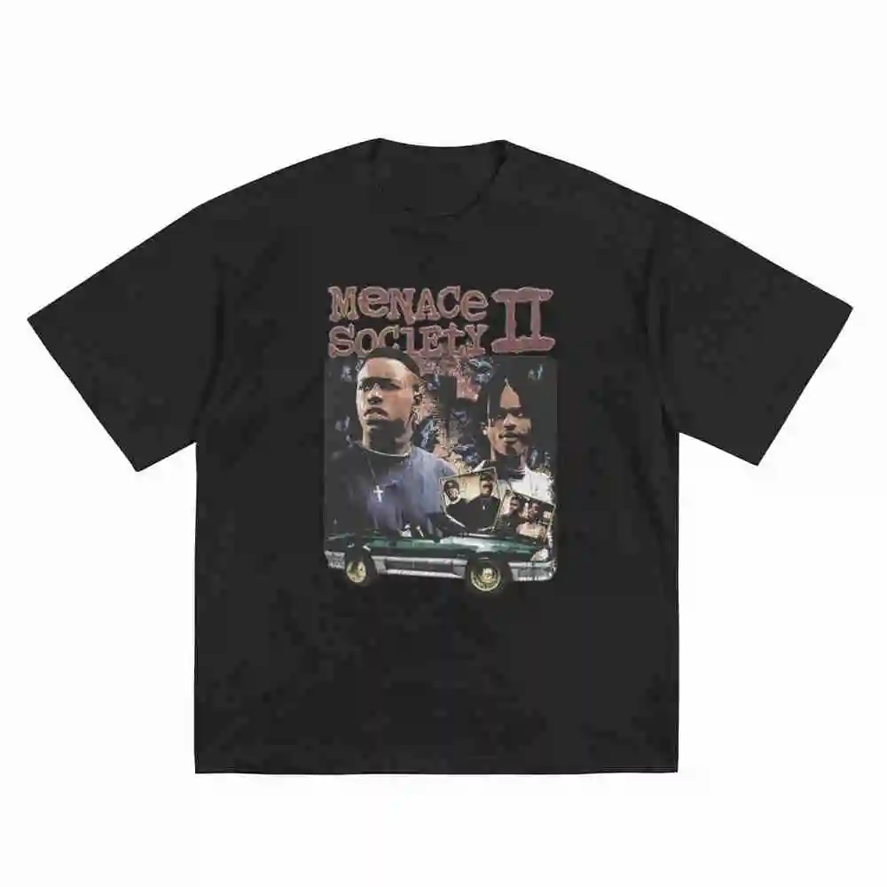 Menace Society II Urban Streetwear Short Sleeve Tee 100% Cotton T-Shirt