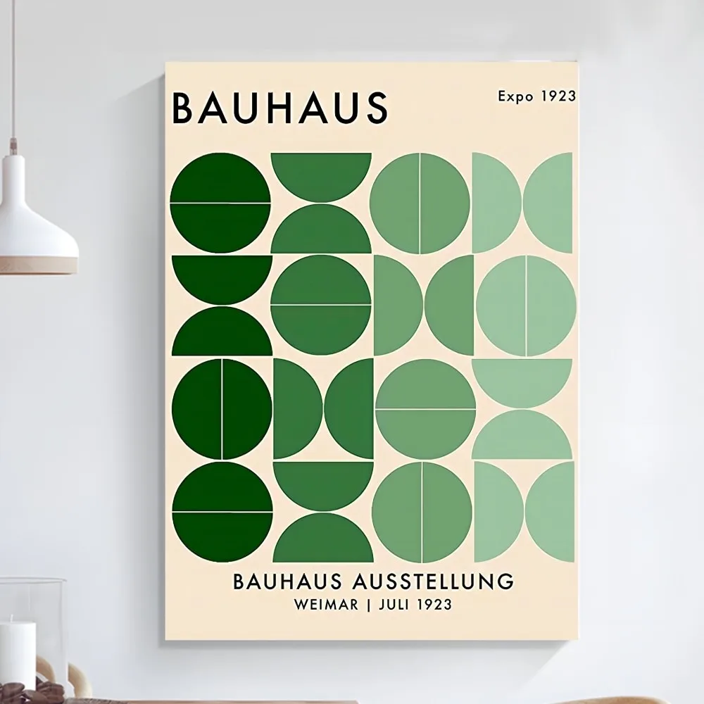 Bauhaus-モダンなシンプルなポスターアート、HD品質の壁の絵画、小さなポスター、自己粘着アート、学習の装飾