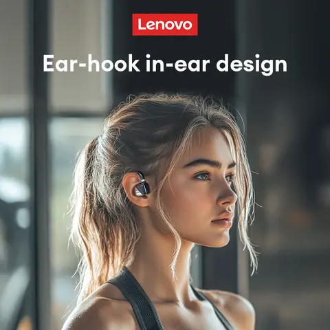 기존 Lenovo XT68 OWS 무선 Bluetooth 5.4 이어폰 소음 차단 게임용 헤드셋 스포츠 이어 버드 실행