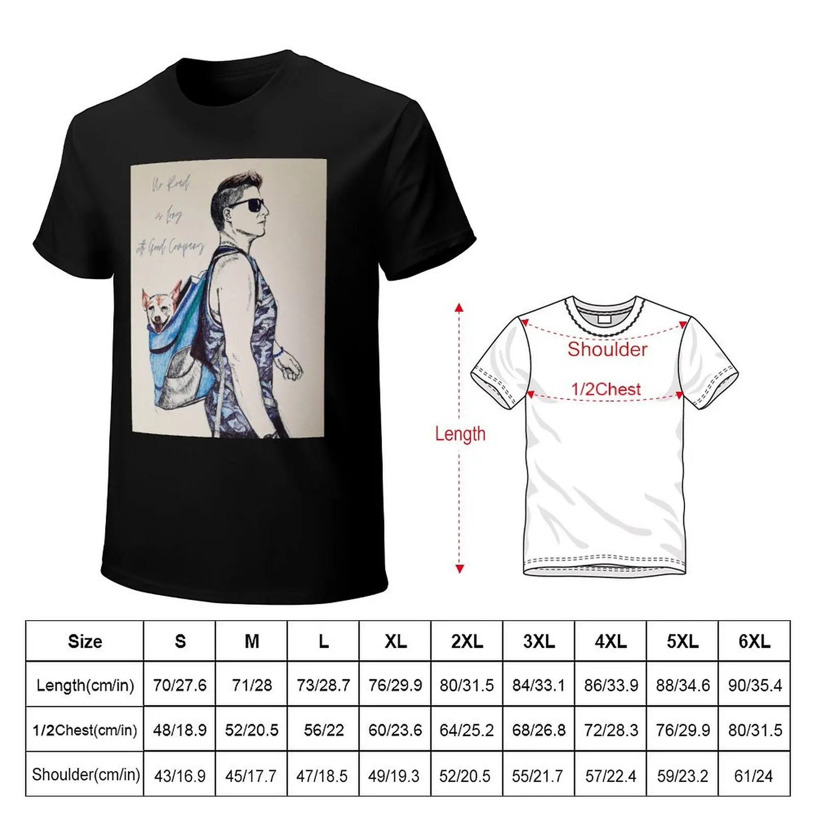 Hiking with Chihuahua in Backpack T-Shirt anime t shirts for man T-Shirt