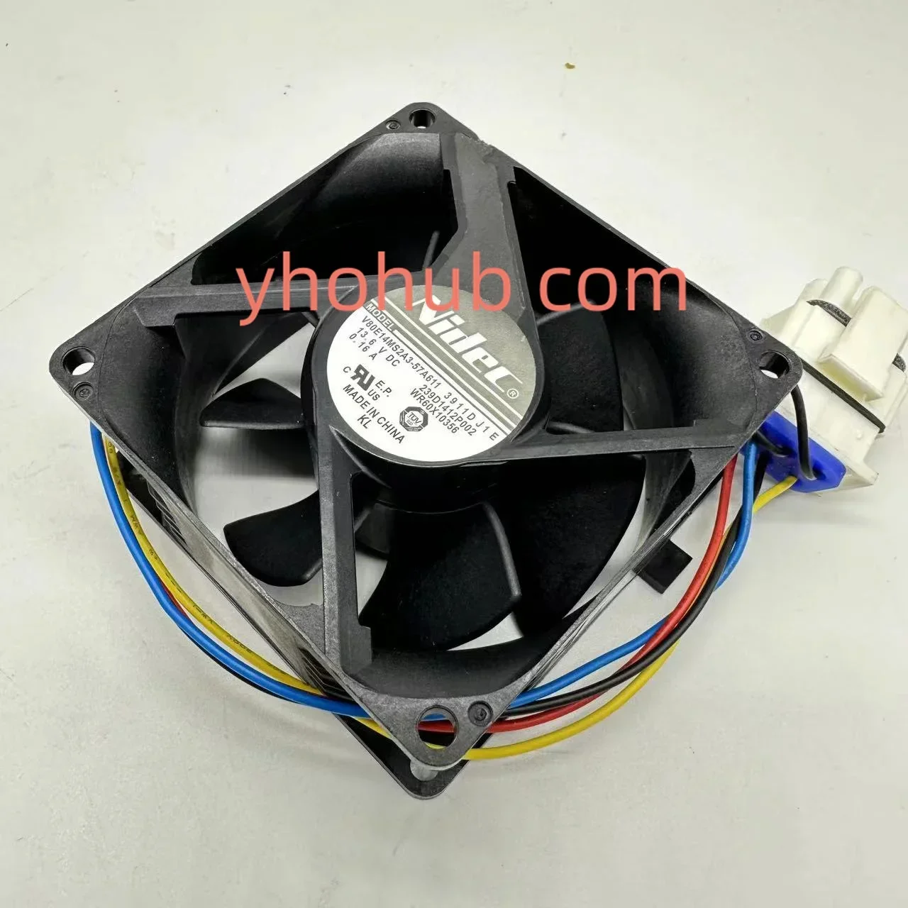 

Nidec V80E14MS2A3-57A611 DC 13.6V 0.16A 4-Wire 80x80x38mm Server Cooling Fan