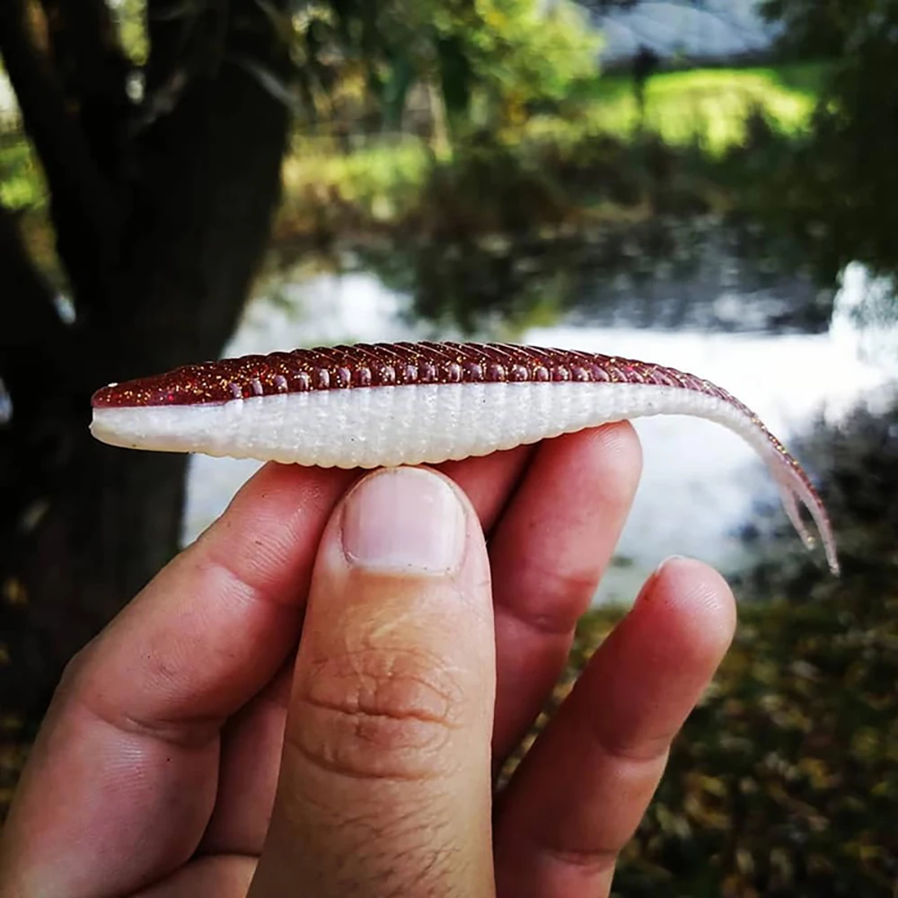 ESFISHING Señuelo de silicona suave sábalo cola horquilla olor a pez - imagen 5