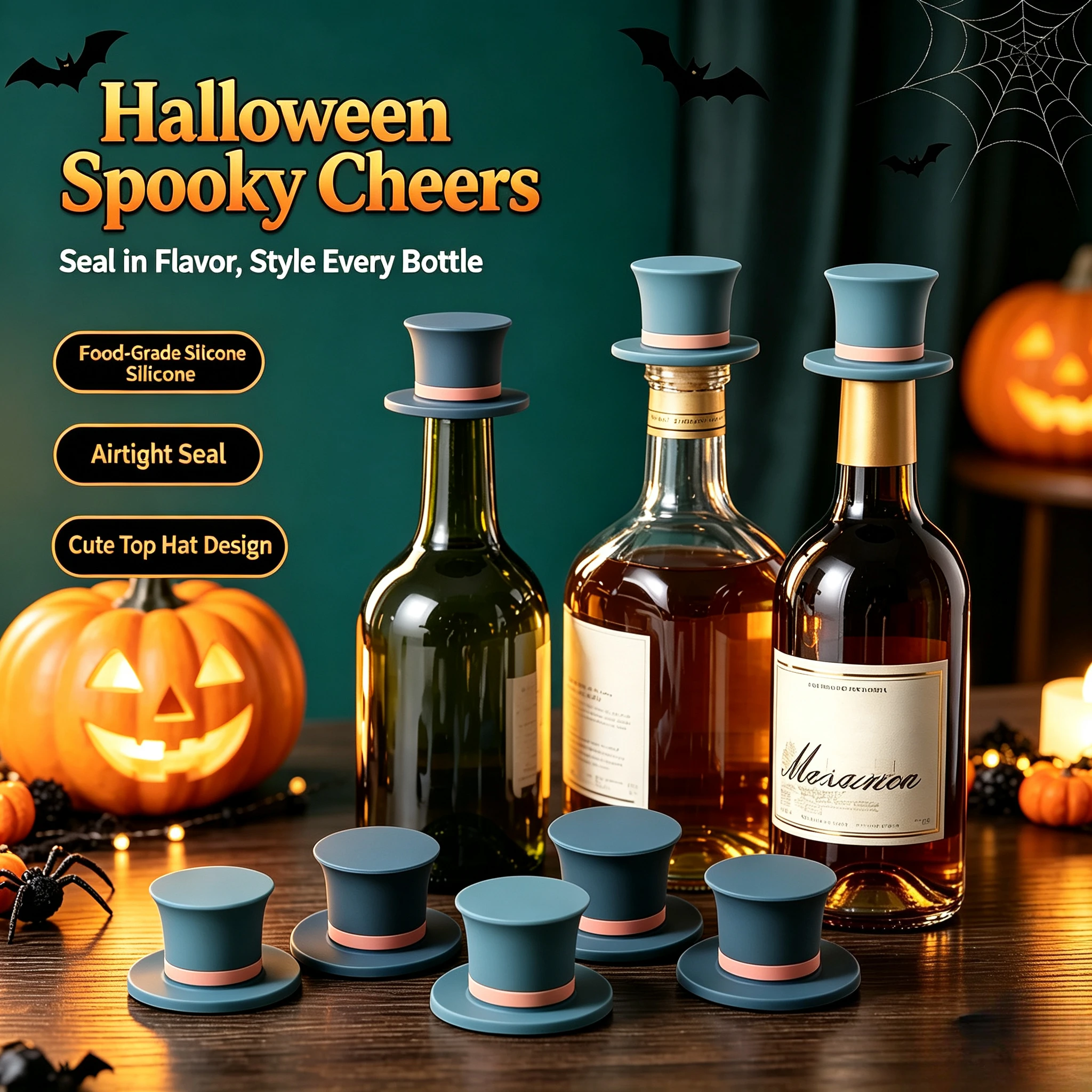 Wine Beer Hat - Halloween Decor Magic Hat Silicone Wine