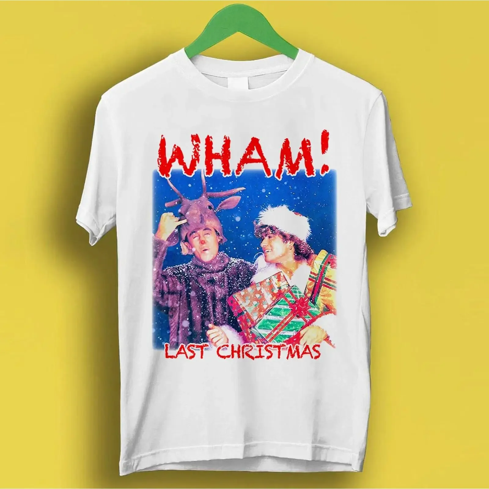 Last Christmas Wham Xmas Retro Music Cool Top T Shirt P2311 vintage Washed Stretched Comfortable streetwear Versatile graphic