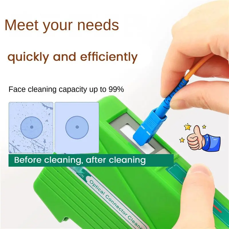 A72P Optical Fiber Connector Cleaner KCC-55 Fiber Conector Cleaning Box Cassette 500X Cassette Cleaner