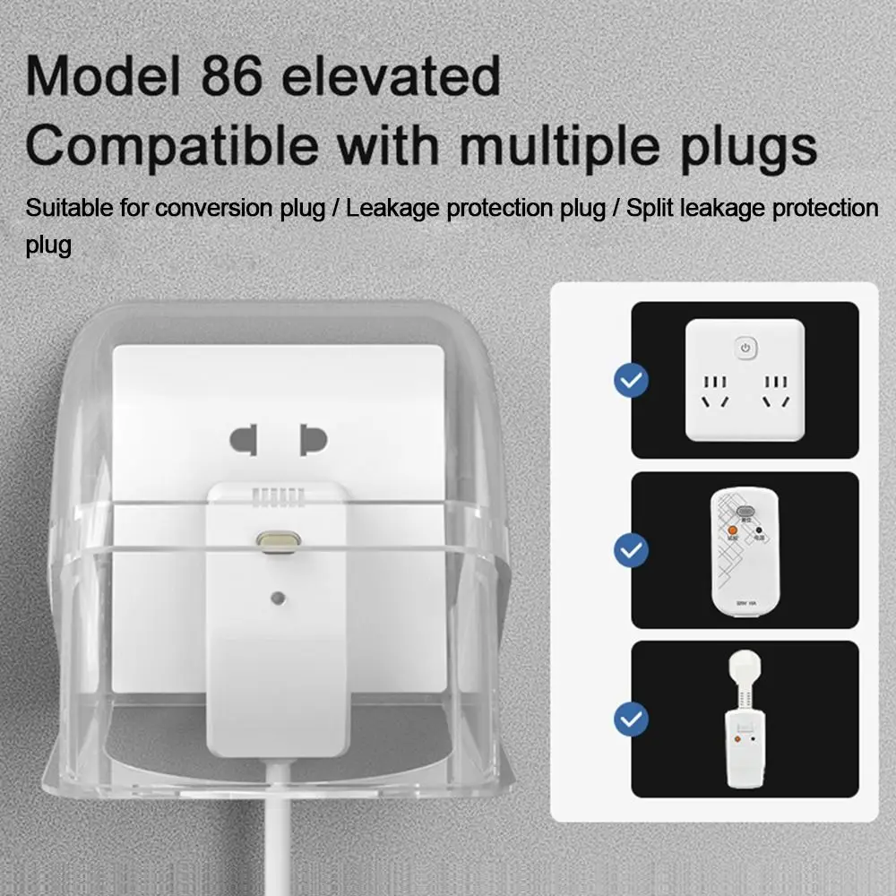 Wandgemonteerde schakelaar beschermhoes kunststof 86-type stopcontact waterdichte doos zelfklevende regendichte hoes doos muur