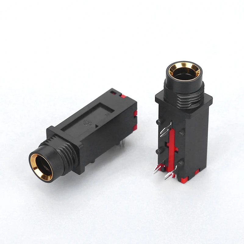 10PCS PJ-309 6.35mm Audio Jack 3Pin Stereo Audio Socket Microphone Welding Line For Microphone Socket PJ309