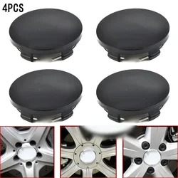 4PCS Car Hub Center Covers 60mm  ABS Black Silver Universal Car Vehicle Wheel Hub Center Cap Cover Protector Decorations