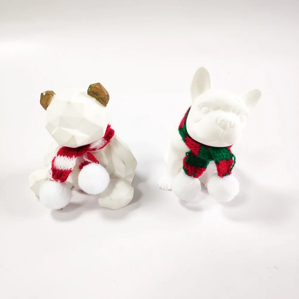 Mini bufandas para manualidades, juguete para cachorros, raspador de Navidad, pequeña botella para mascotas, bufanda decorativa, juguetes para niños, 5 uds.