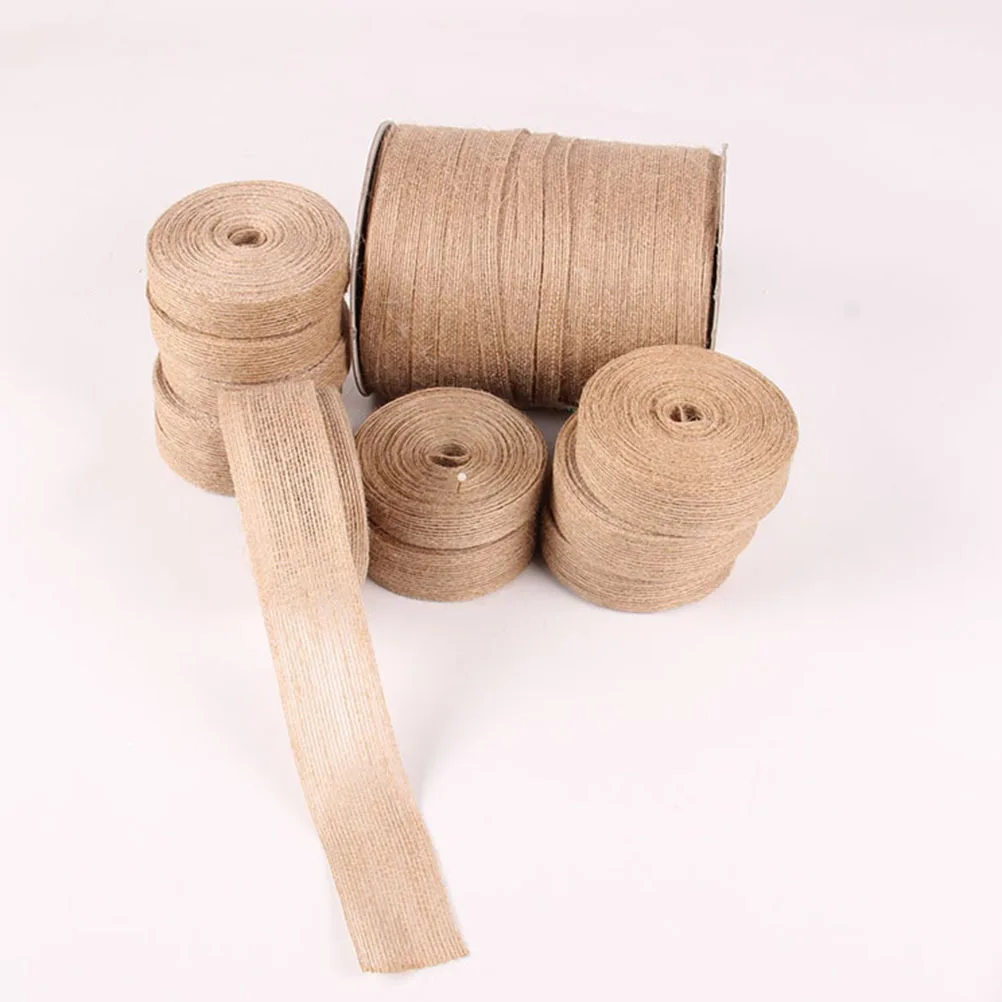 

3pcs 3 Rolls 10M Jute Wrapping Ribbon Burlap Diy Decoration Craft For Gift Wedding Party Scrapbooking Hair Bows Vintage Rustic