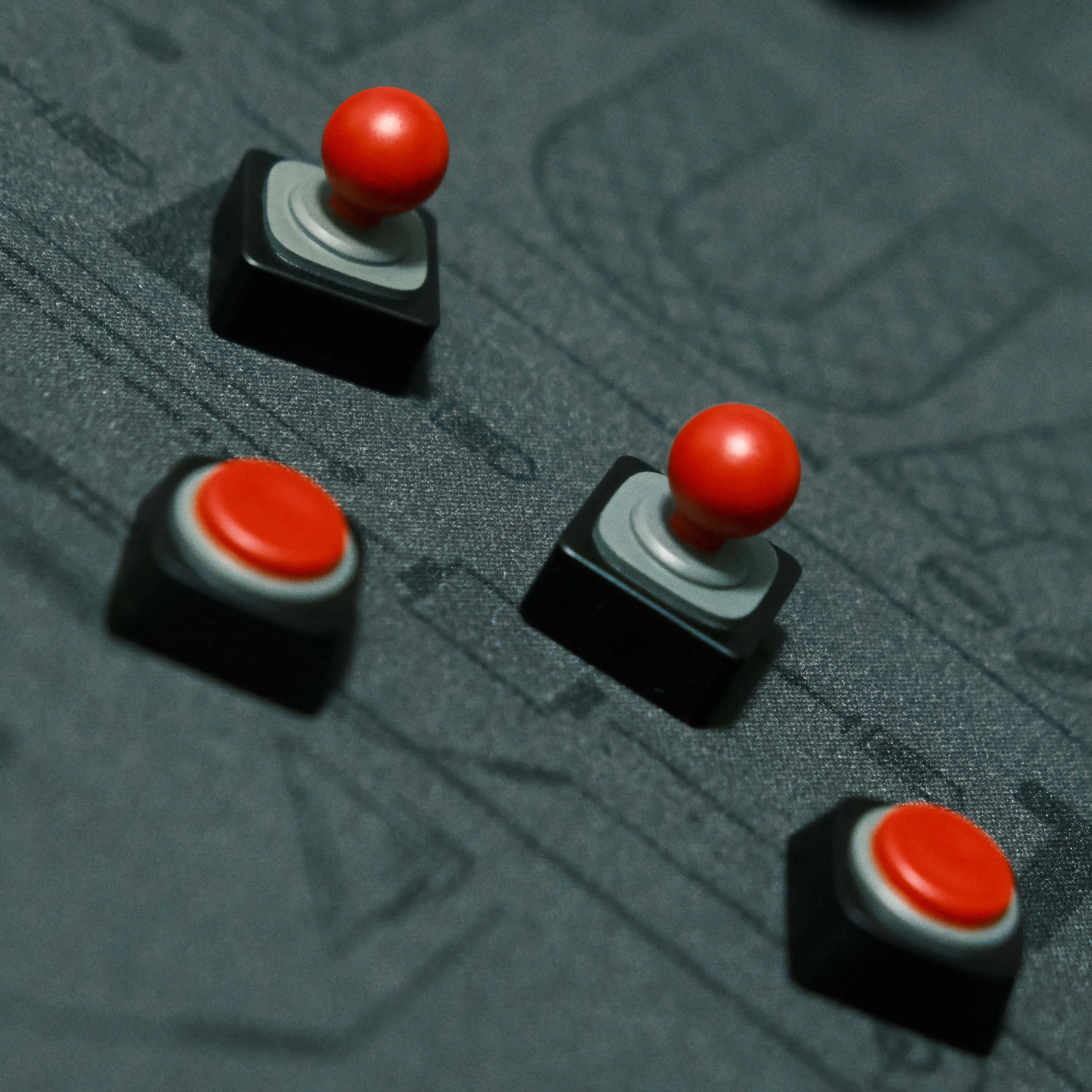 Original Retro Gaming Joystick/Button Key Caps 1 Pc. Resin Material 3D Printing Hand Painted Color Mechanical Keyboard Keycaps