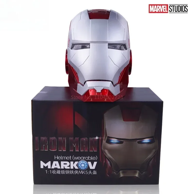 

New Movie 1:1 Iron Man Restoration Helmet Black Gold Silver Decorative Toys PVC Action Figures Children Adult Birthdaday gift