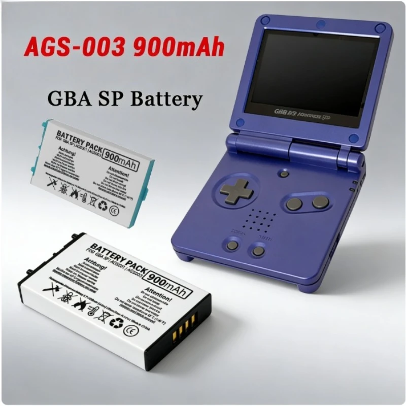 AGS-003 Lithium Battery 3.7V 900mAh Rechargeable for Nintendo GBA SP Gameing Console Game Boy Advance SP Built-in Batteries
