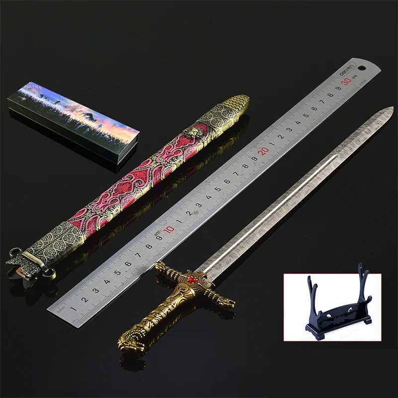 30 سنتيمتر لعبة عروش القرون الوسطى السيوف هدية صندوق طبعة Longclaw ، Oathkeeper السيف ، Arya الخياطة إبرة الحرف اليدوية حلية مجموعات #3