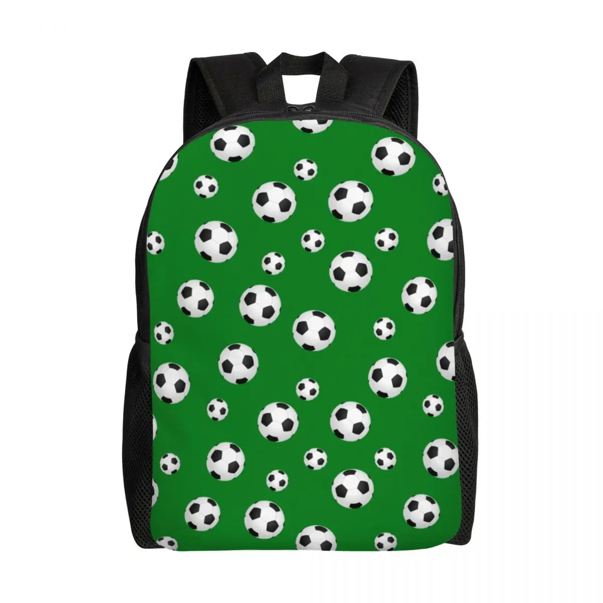 Custom Soccer Balls Lover Football Backpack for Men Women College School Students Bookbag Fits 15 Inch Laptop Sports Gift Bags