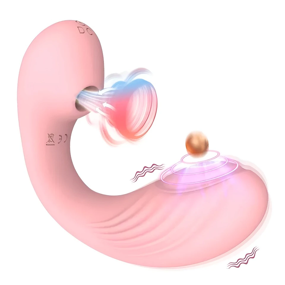 Wearable Clitoral Sucker Slapping Vibrator Female Masturbator G-spot Anal Stimulator Electric Massager Adult Sex Toy For Women