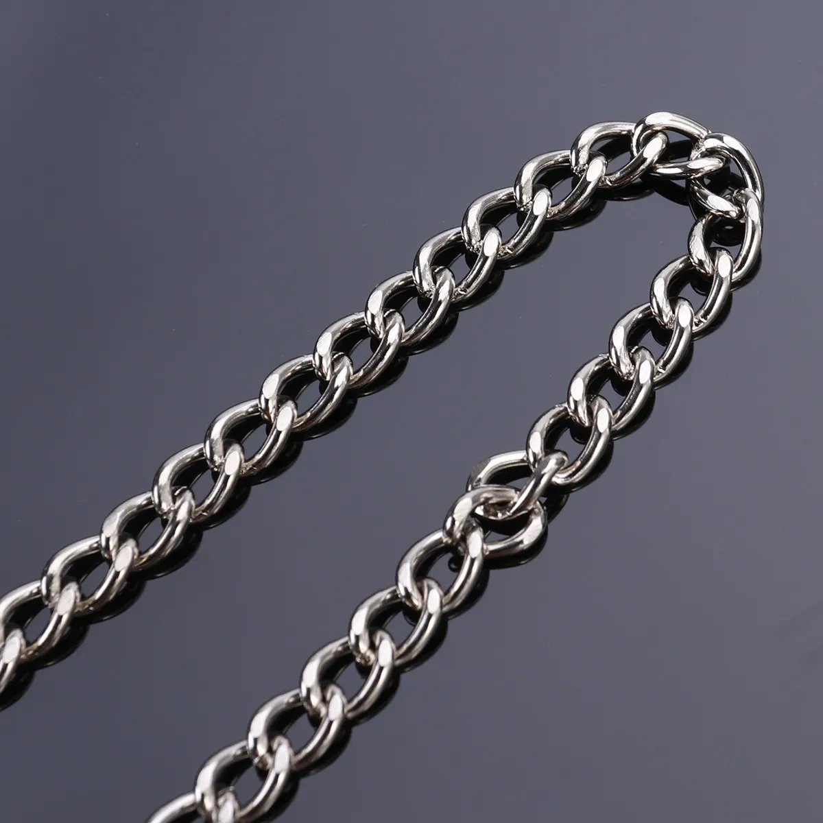 

Sturdy Silver Plated Pocket Watch Chain Lobster Claw Attachment Shiny Finish Excellent Weight Long Term Durability for Watch