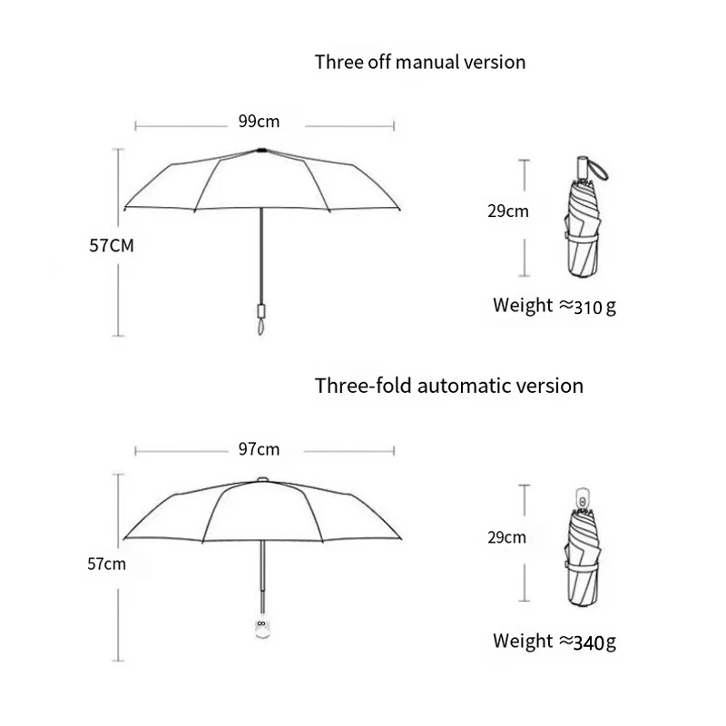 Blue Green Purple Powder Cat Cartoon Fold Umbrella Fully Automatic Umbrella Women's Dual-Purpose Sun Umbrella Portable Umbrella view 6