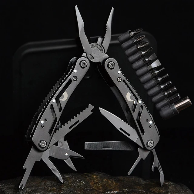 Stainless Steel Portable Folding Pliers Multi-Tool Pocket Knife Serrated Jaw Surface OEM Customizable Factory