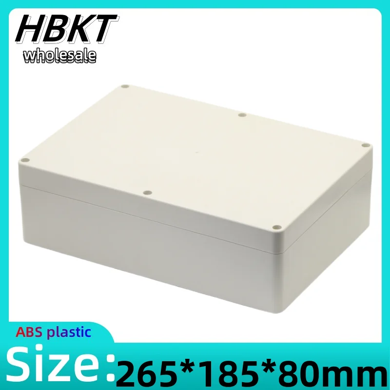 1pcs 265x185x80mm indoor and outdoor power supply security monitoring waterproof box instrument casing electronic plastic ABS