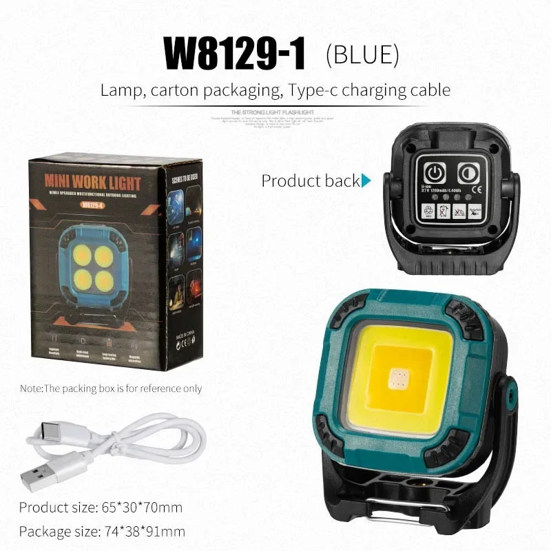 Magnetic Portable Work Light - Rechargeable LED Spotlight & Lantern for Camping, Fishing & Emergency