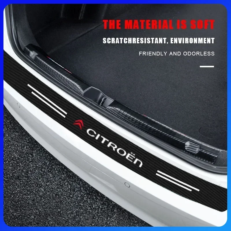 

Задний бампер автомобиля, защитная пленка из углеродного волокна, наклейки для Citroen C2 C3 C4 C5 C6 C8 C4L DS3 DS4 DS5LS DS6, аксессуары