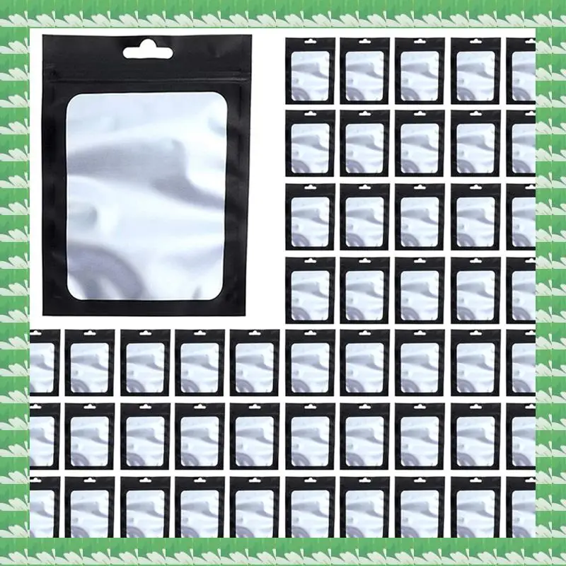 

ONCE, 2000 шт., закрывающиеся пакеты для хранения продуктов питания с прозрачным окном, упаковочная сумка для кофейных зерен (черный, 2,4 х 4 дюйма)