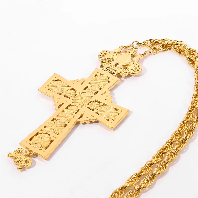 Pectoral Pendants Jesus Cross Orthodox Church Crucifix Religious Icon Byzantine Art Holy Cross For Priests Pendant Long Necklace