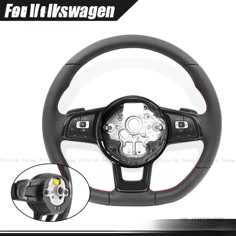 

Car Nappa Leather Steering Wheel for VW Volkswagen Golf Mk3 MK7 7.5 GTI GTD GTE R Polo GTI Tiguan Passat DSG Car Accessories