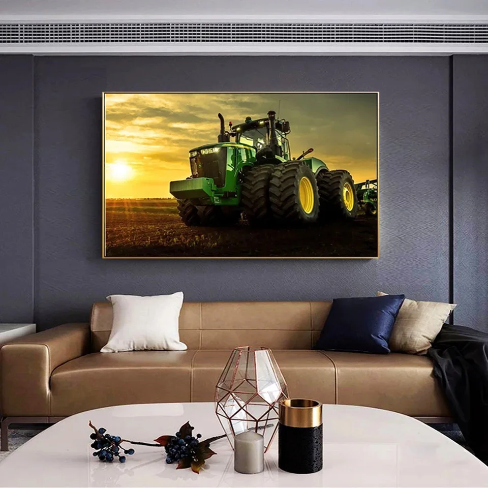 Modern Movie Diamond Painting Tractor Farm Industry Cross Stitch Embroidery Kit Full Diamond Mosaic Picutre DIY 5D Decor Home