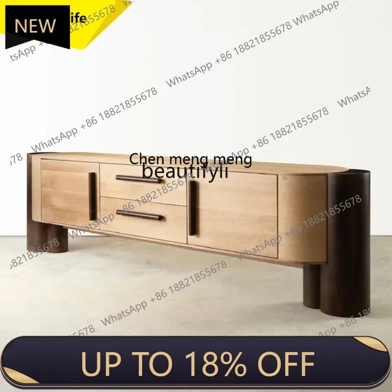 

P178 Medieval style homestay living room TV cabinet simple model room storage villa wall side cabinet bedroom cabinet A15