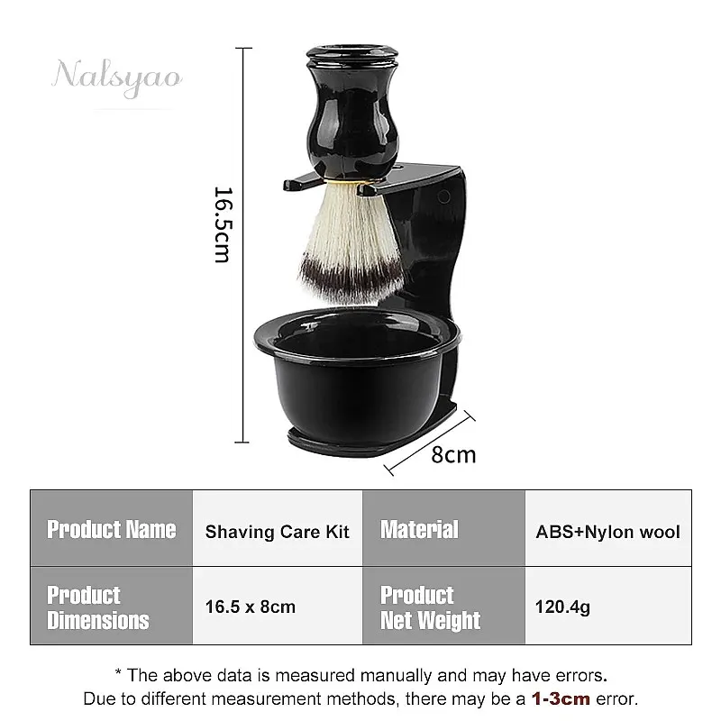 Shaving Bowl and Stand Professional Shaving Brush 1/2/3Pc Set 3-in-1 Shave Kits Father's Day Men's Gift Hair Brush