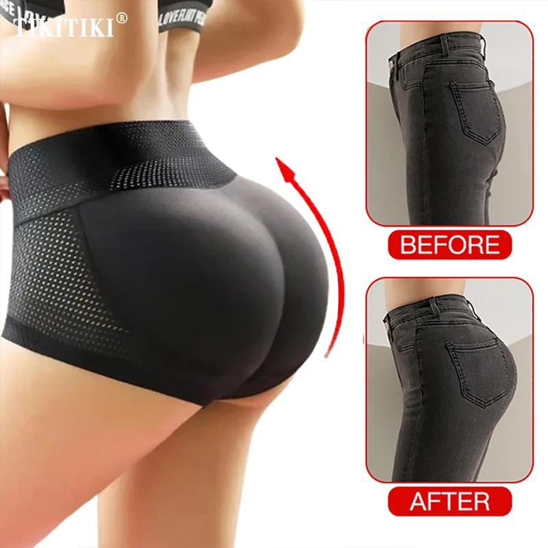 Butt Lifter majtki modelujące kobiety Hip Enhancer bielizna modelująca wysokiej talii fałszywe pośladki Push Up majtki modelujące wyściełana bielizna figi