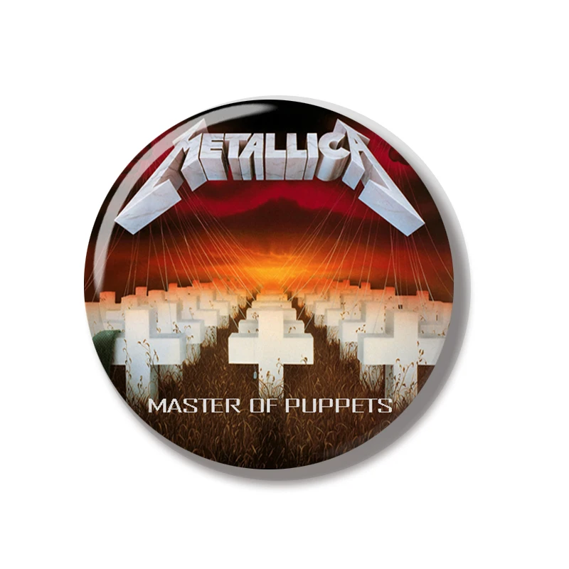 44MM Master Of Puppets Album Pin Soft Button Jewelry Creative Badge Cartoon Brooch Lapel Pin Bag Backpack Hat Decoration