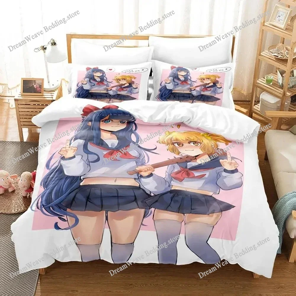 

Anime Pop Team Epic PIPI Bedding Set Duvet Cover Bed Set Quilt Cover Pillowcase Comforter King Queen Size Boys Adult Bedding Set