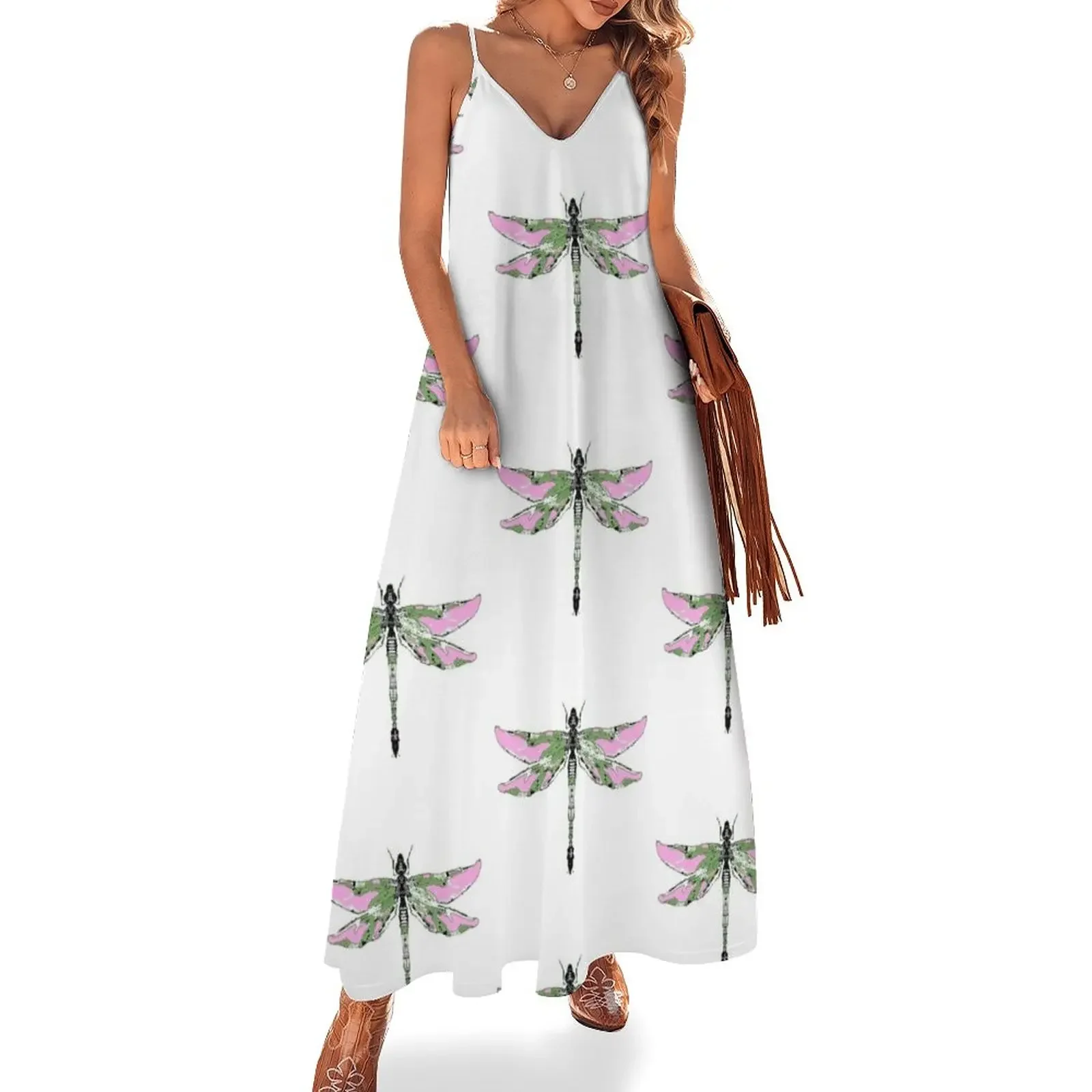 

ROSE WINGED JADE GREEN DRAGONFLY Sleeveless Dress woman dress long sleeve dresses Bride dresses party dresses women