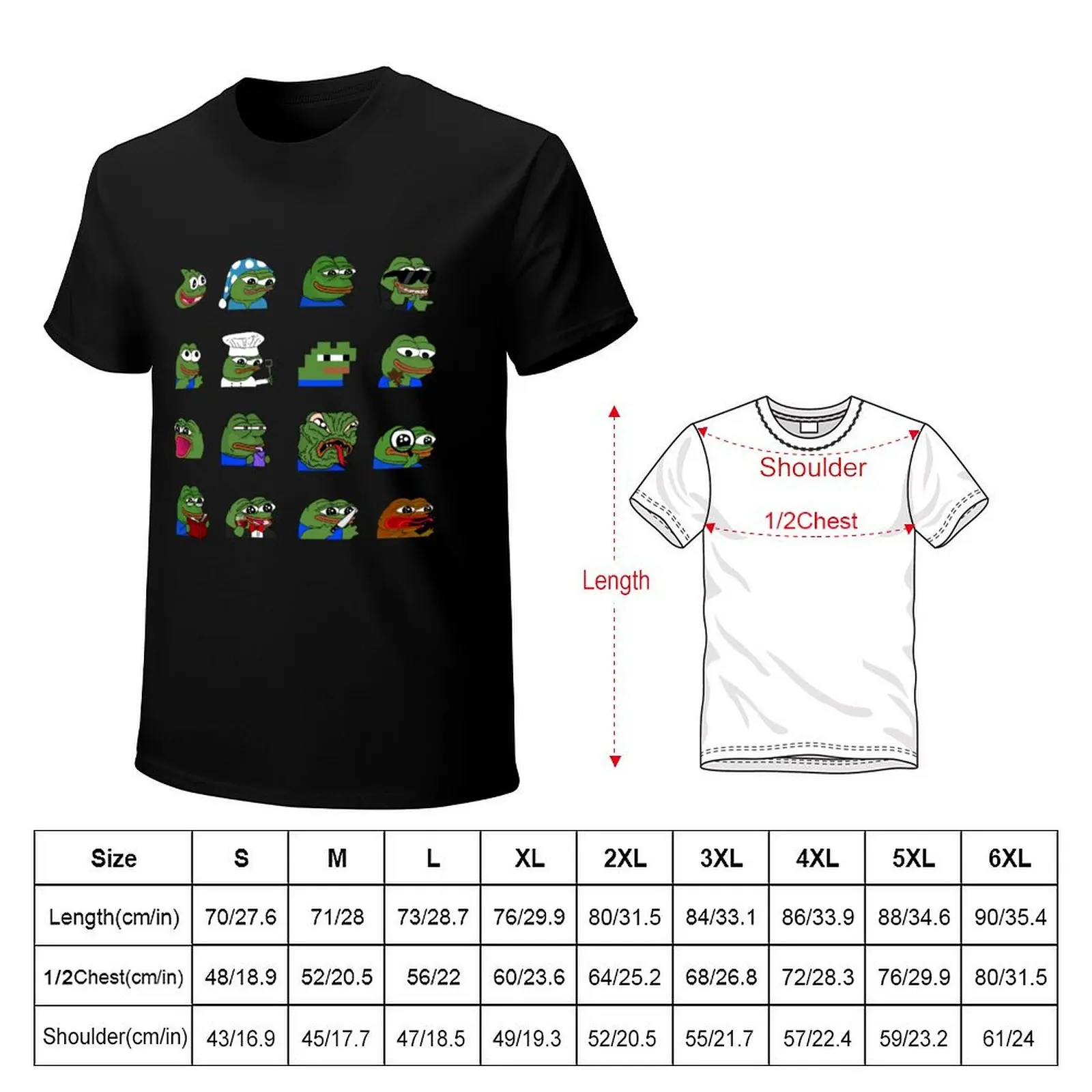 pepe peepo variety set (16 pepes edition) T-Shirt t shirts for man graphic funny T-Shirt